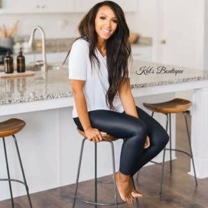 Zyia Black Metallic Leggings